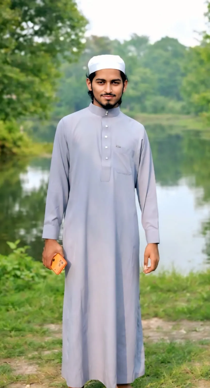 ব্যান্ড কলার এশ কালার এরাবিয়ান জুব্বা